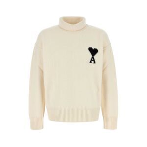 Ami Men Ivory Wool Sweater